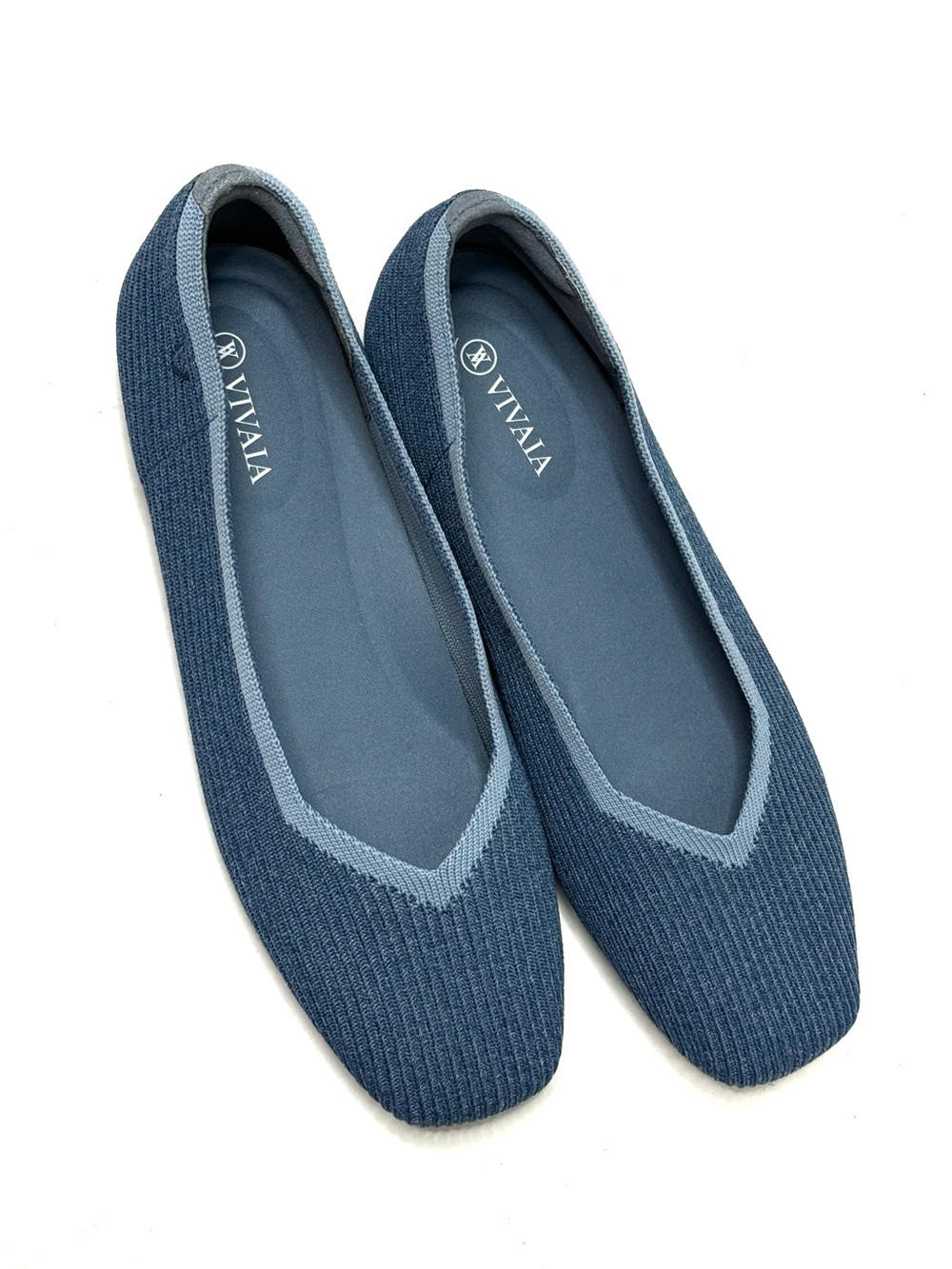 Vivaia Blue Knit Ballet Flats